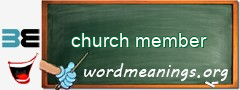 WordMeaning blackboard for church member